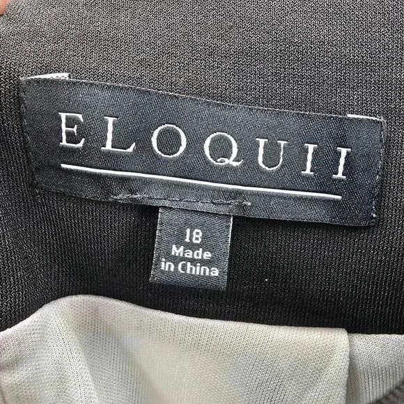 Eloquii Black White Stripe Zipper Knee Length Bottom Skirt Plus 18 - Picture 4 of 5